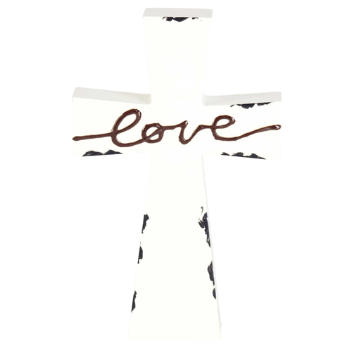 Tabletop Cross Love Enamel-look 