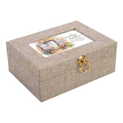 Card Set Linen Beige Windows Assorted