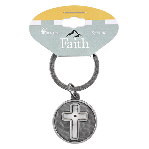Keyring Cross Mustard Seed