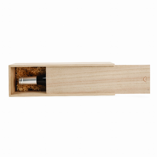 1-Bottle Wooden Wine Box By Twine