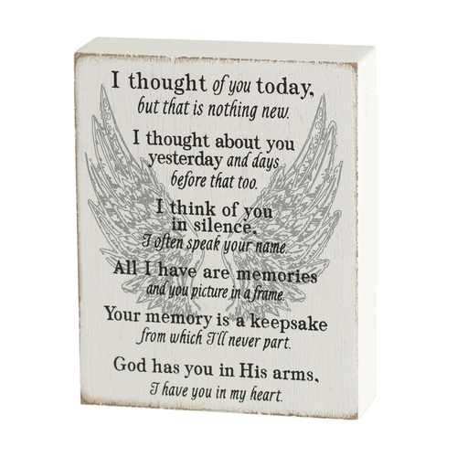 Tabletop Plaque I Thought Of You 3x4
