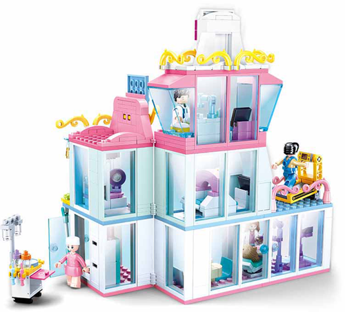 Girl's Dream Hospital Set Building Brick Kit (459 pcs)