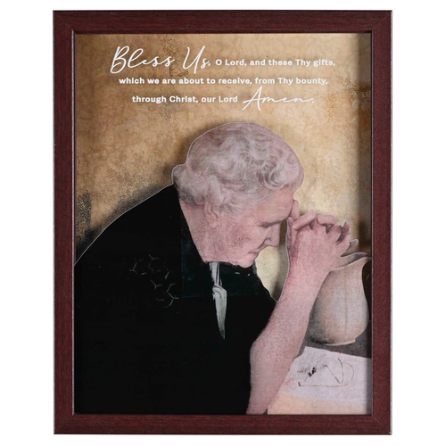 Framed Wall Art Gratitude Mock Etch
