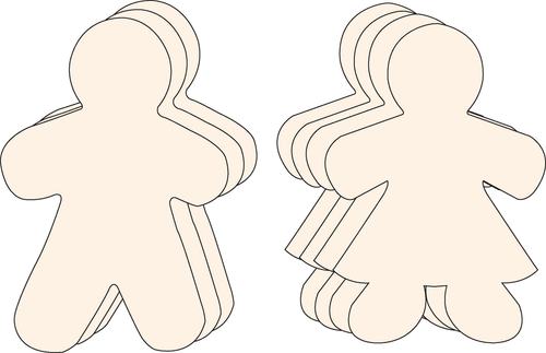 Kid Shape Set Single Color Super Cut-Outs