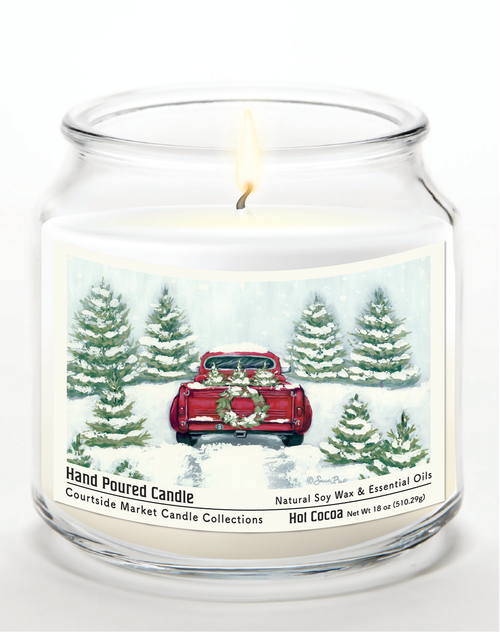 Courtside Market Tree Farm Tradition II Candle Glass Jar with Glass Lid