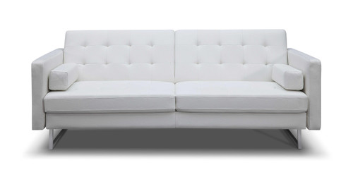80 X 45 X 13 White Stainless Steel Sofa Bed