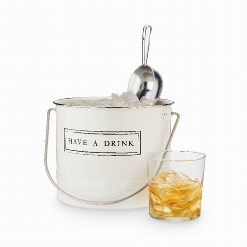 "Have A Drink" Ice Bucket And Scoop By Twine