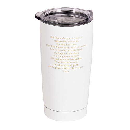 Tumbler The Lords Prayer KJV White 20 Oz