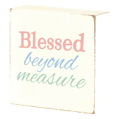Tabletop Plaque Blessed Beyond Measure