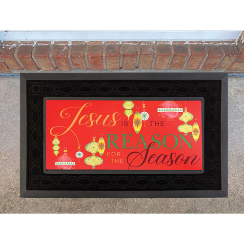 Doormat Insert Jesus Is Reason Whimsical