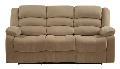 40" Contemporary Beige Fabric Sofa