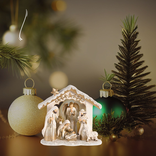 Nativity Family Animals Angel Star 7.5H