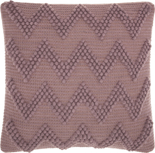 Boho Pale Purple Textural Chevron Throw Pillow