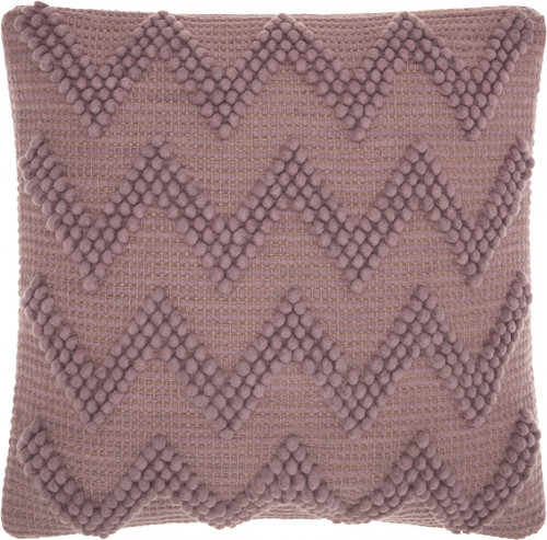 Boho Pale Purple Textural Chevron Throw Pillow