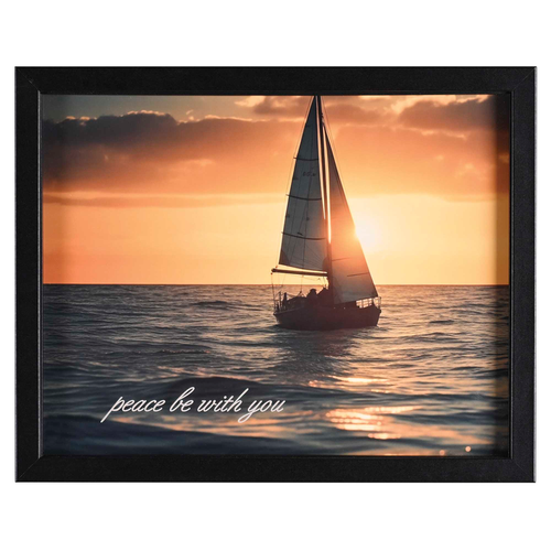 Framed Wall Art Peace Be With You 14x11