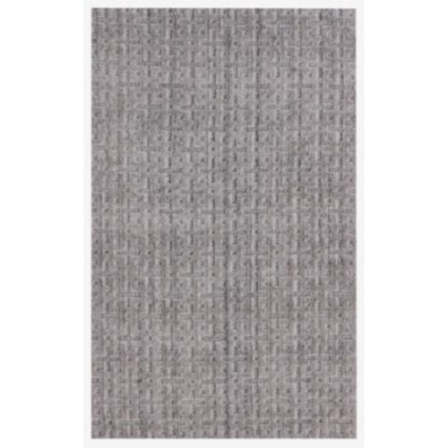 5' x 8' Tan And Charcoal Plaid Cross Hand Loomed Area Rug