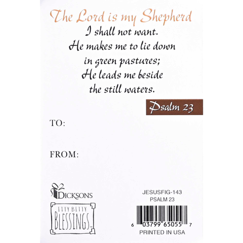 Jesus Figurine&Card Lord Is My Shepherd