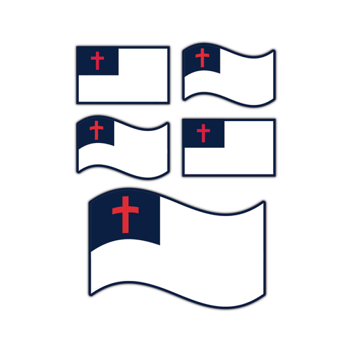 Sticker Christian Flags