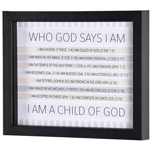 Framed Art Who God Says I Am