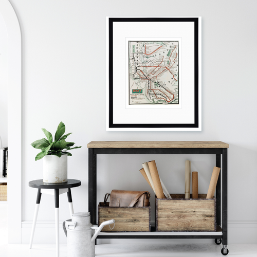 Courtside Market BMT Lines 1925 Framed Art