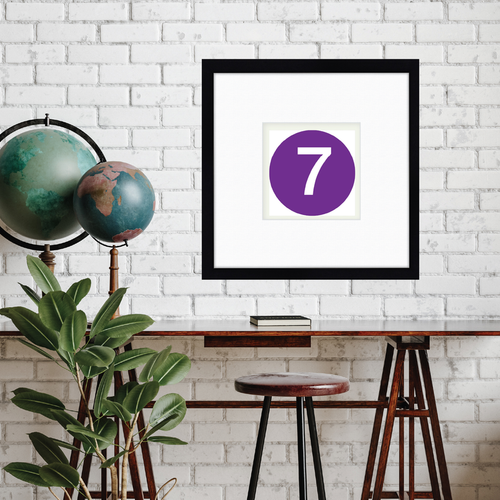 Courtside Market Subway Graphic- 7 Line Framed Art