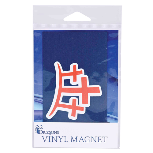 Magnet Orange Crosses 5x2.75