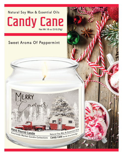 Courtside Market Merry Camper Candle Glass Jar with Glass Lid