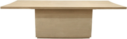 84" Natural Solid Wood Pedestal Base Dining Table