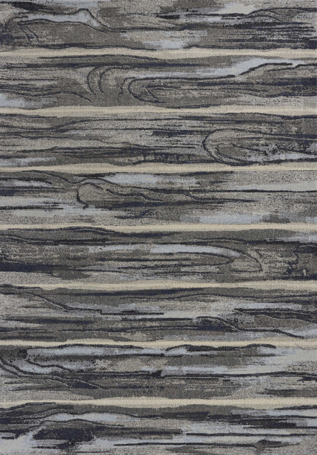 10' X 13' Gray Blue And Black Abstract Area Rug