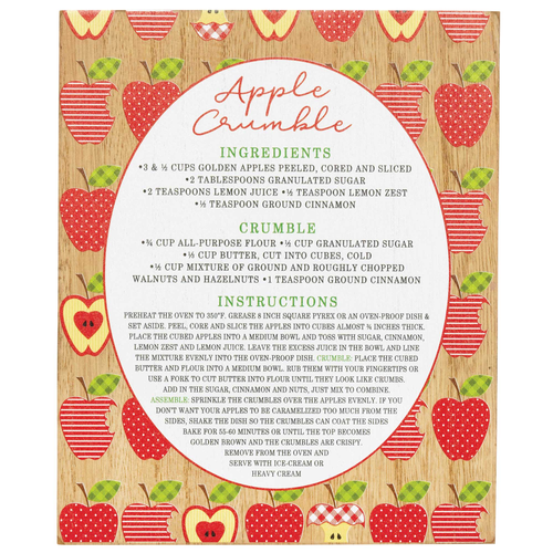 Tabletop Plaque Apple Crumble 
