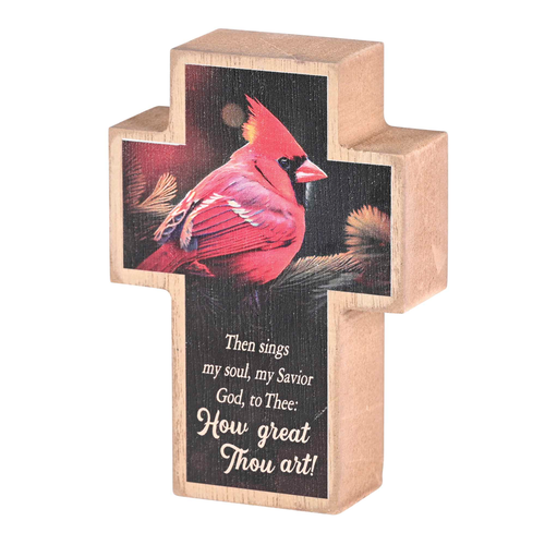 Tabletop Plaque Cross My Soul Sings 3x4