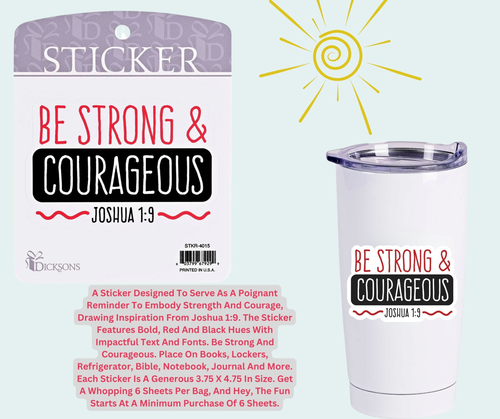 Sticker Be Strong Courageous Joshua 1:9