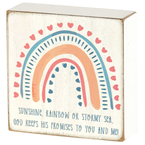 Tabletop Plaque Sunshine Rain Stormy Sea
