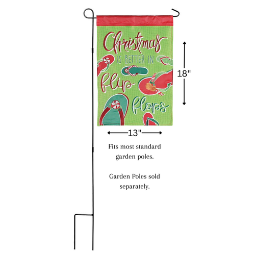 Flag Christmas In Flip Flops 13x18