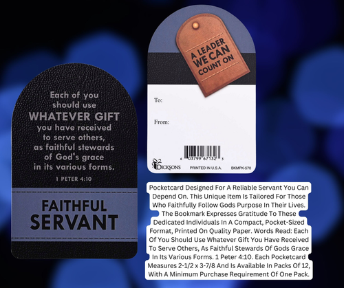 Pocketcard Faithful Servant Each Of You
