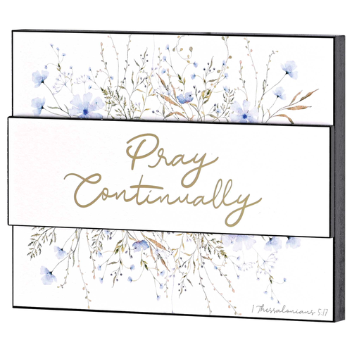 Stacked Wall Plaque Pray Continually