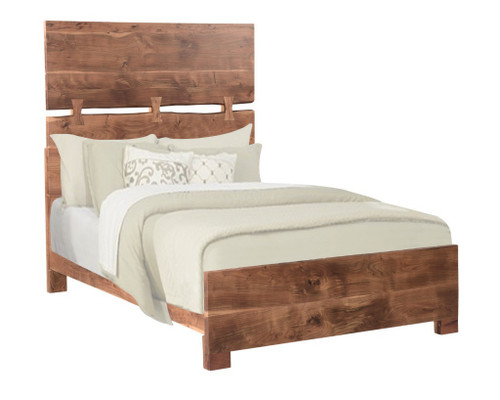 Chestnut Live Edge Solid Wood Queen Bed Frame