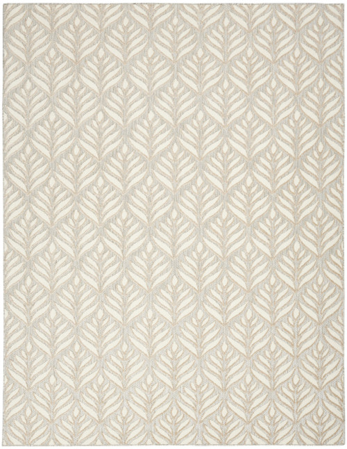 Homeroots Home Decor 6' x 9' Ivory and Grey Floral Stain Resistant Non Skid Area Rug