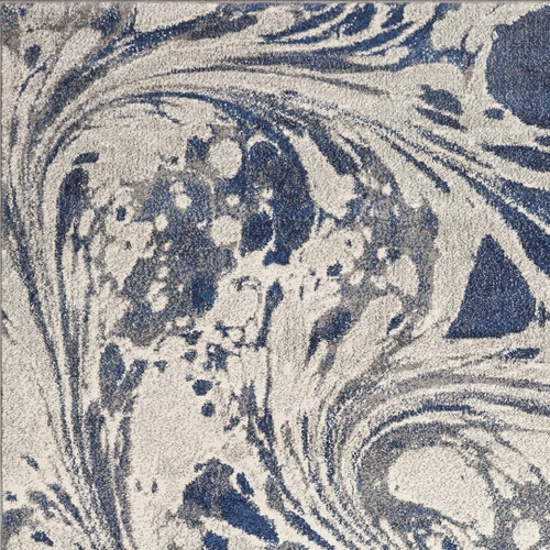 Homeroots Home Decor Abstract Marble Design Indoor Area Rug, Grey, 7' x 9'