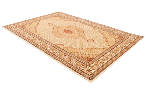 15' Beige And Ivory Oriental Runner Rug