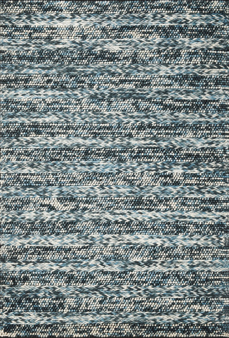 Homeroots Home Decor 39" X 63" Blue Wool Rug, Blue, Hand-Woven