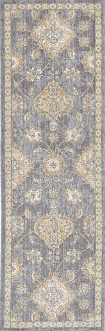 Homeroots Home Decor Machine Woven Vintage Traditional Indoor Runner Rug, Sage Green, 8' Length