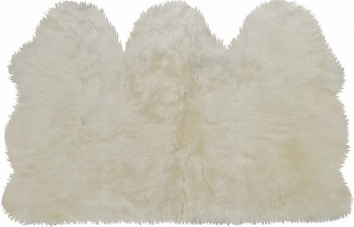 Homeroots Home Decor 3' x 5' Golden Natural Sheepskin Area Rug