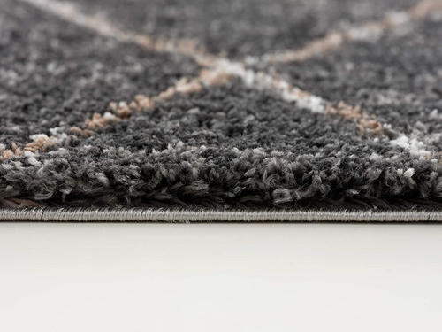 5' X 8' Gray Modern Distressed Lines Area Rug