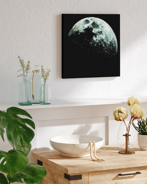 Half Moon Celestial Canvas Unframed Wall Art