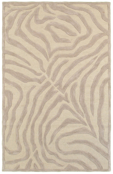 Homeroots Home Decor 8' x 10' Taupe Zebra Pattern Area Rug