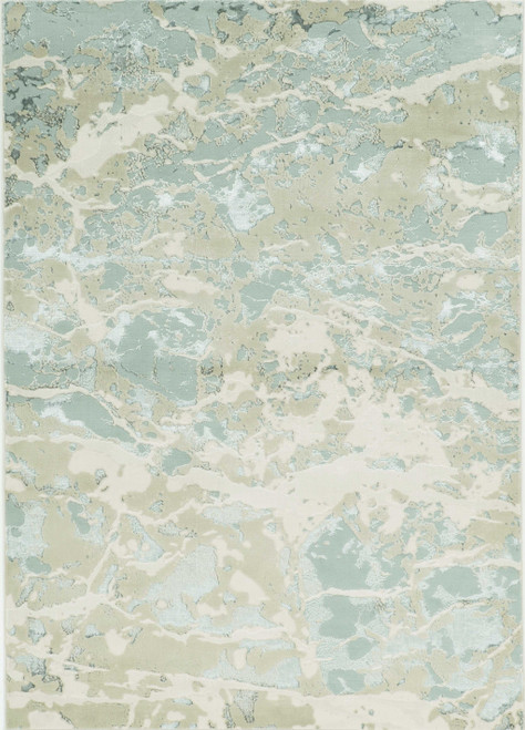 Homeroots Home Decor 7'x10' Sand Grey Machine Woven Abstract Indoor Area Rug