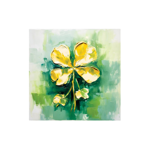 Modern Abstract Shamrock Unframed Wall Art