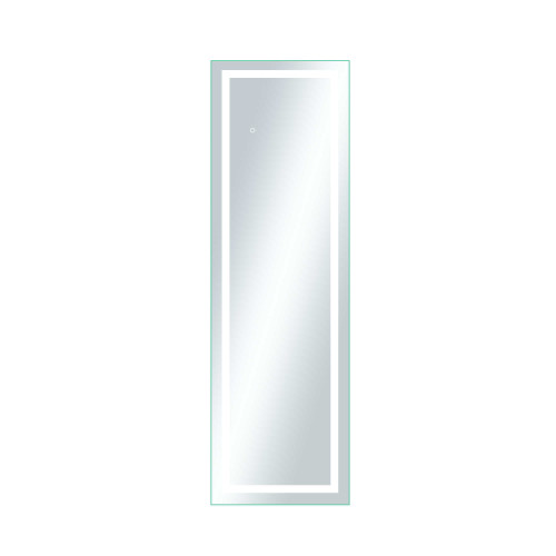 63" Silver Lighted Metal Framed Freestanding and Wall Mount Full Length Mirror