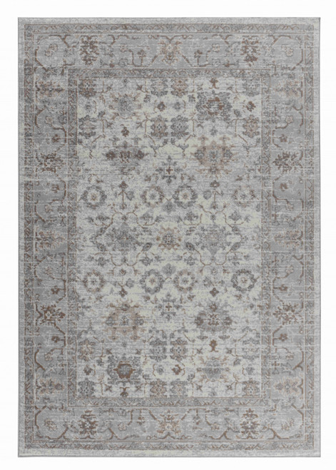 Homeroots Home Decor 7' x 10' Grey Oriental Area Rug
